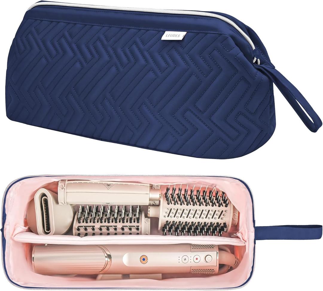Leudes Hair Tools Travel Bag for Shark Flexstyle Carrying Case Portable Shark Hair Air Wrap Dryer Case Waterproof Dustproof Flat Curling Iron Travel Organizer (Blue) (467.17 cubic inches)