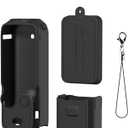 Silicone Protective Case Cover for DJI Osmo Pocket 3 Silicone Sleeve Protective Cover Handheld Gimbal Action Camera Accessories(Black)