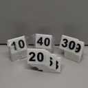 40-Piece Acrylic Table Numbers 1-40 - Double-Sided White Table Tents for Restaurant, Wedding, Party & Banquet