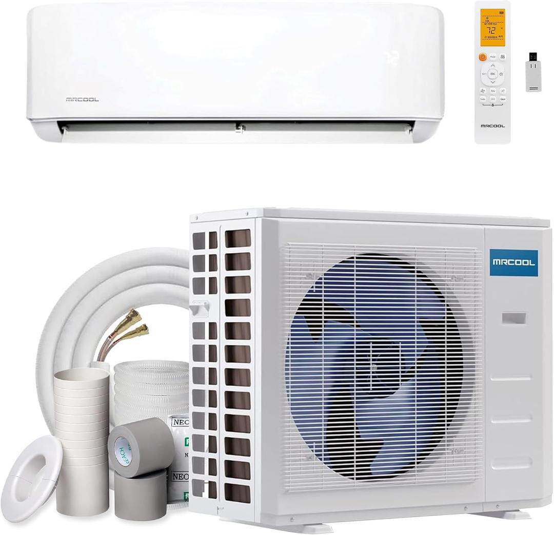 MRCOOL 12000 BTU 115V Ductless Inverter Mini Split Air Conditioner & Heat Pump System, 5th Gen DIY - Wall-Mounted AC Unit w/ Heating and Cooling for Home, Office & Commercial Space