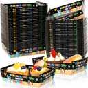 100 Pcs Schools Out for Summer Party Food Boxes End Of The School Year Food Trays Summers Vacation Party Decorations Hello Summer Paper Snack Tray Boats for Classroom Summers Vacation Parties Supplies