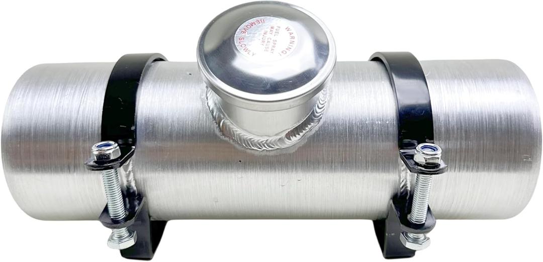 JSD 0.58 Gallon Aluminum Small Mini Bike,Go kart Fuel Cell Gas Tank 4 x 12" Center Fill 1/8" NPT Outlet