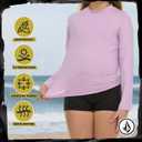 Volcom Girls Rash Guard 2-Pack Long Sleeve UPF 50+ Swim Shirt Sun Protection Swimwear for Kids (Pink)