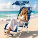 HOPERAN Zero Gravity Backpack Beach Chair for Adults with Canopy