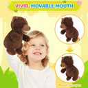 Animal Hand Puppets 11 Inch Safari Jungle Zoo Woodland Puppet Rainforest Grassland Animals Role-Playfor Kids Storytelling Imaginative Pretend Play Teaching Preschool Learning Educational(Brown Bear)