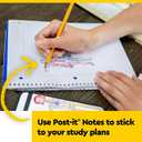 Post-it Transparent Notes, 2.8 in. x 2.8 in., Blue, Pink, Green and Orange Sticky Notes, School Supplies, Office Products, Great for Studying, 8 Pads