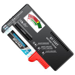 DLYPOW Battery Tester, Universal Battery Checker Small Battery Tester for AAA AA C D 9V 1.5V Button Cell Household Batteries (Upgraded Magnetic Version)