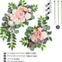 Faux Flower Swag Set of 2 for Wedding Welcome Signs Floral Swag Wedding Reception Ceremony Signs Decor (Pink)