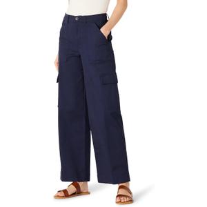 Amazon Essentials Women's High-Rise Relaxed-Fit Full-Length Cargo Pants (2, Navy)