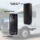 Black Pairs Set Door Mirrors Cover Fit For 2005-2017 for Freightliner Century for Columbia Truck Side Mirrors Covers