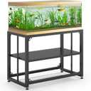 TOCRETOARE Fish Tank Stand 40 Gallon, Metal Aquarium Stand 36.5" L x 18.5" W*29.5H, Double-Layer Storage Design, Suitable for Home and Office Use, 660LBS Capacity, Black (Tank not Included)