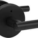 Goldenwarm 1 Pack Black Door Handle, Matte Black Privacy Interior Door Levers, Indoor Door Lever for Bedroom, Bathroom, Heavy Duty Zinc Alloy