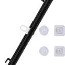 Car Windshield Sunshade Retractable Front Window Visor with 3 Suction Cups and Hooks, Black 45x125cm Vehicle Sun Shade for UV Protection and Heat Insulation, Automotive Interior