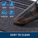 Buganda Front Door Mat Indoor Outdoor Entrance, Non-Slip Natural Rubber Doormats, Easy Clean, Low Profile, Dirt Trapper Entryway Floor Mats for Outside, Garages and Patios, 29.5x17, Grey