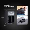 NP-W126 NP-W126S Battery Charger Dual Charger Built-in USB Cable for Fujifilm X100VI X-T50 X-T30 II X-S10 X Half X-PRO3 X-Pro2 X-Pro1 X-T30 X-T20 X-T10 X-T3 X-T2 X100V X100F X-E5 X-E4 X-E3 X-M5 X-T200