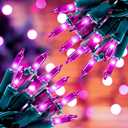 Hopolon Halloween Purple String Lights, 2PACK 50 Mini Fairy Lights Set, Green Wire 13Ft Traditional Halloween Holiday Dcor for Home, Christmas Tree, Bedroom, Patio, Wedding (2pcs Purple)