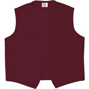 Unisex Vest No Pocket No Buttons Made in The USA (Small, Maroon)