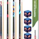 Prosniper Premium Pool Sticks Set of 4 | 58-Inch, 19-Oz Canadian Maple Pool Cue with Low-Deflection Shaft & 4 Extra Chalks | Pro-Grade Billiard Cue for Home & Bar Play