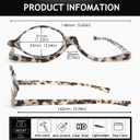 2 Pairs Makeup Reading Glasses for Women, Magnifying Flip Down Cosmetic Readers, Make Up Glasses with Spring Hinge