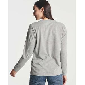 Real Essentials 3 Pack: Women's Cotton Classic-Fit Long-Sleeve Crewneck T-Shirt S