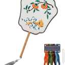 QIZUOLIFE Chinese Embroidery Fan Kit for Beginners, 12.99 x 8.66 inches