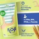 SmartLifeco Eco-Friendly Dental Floss Picks (200ct) - Flossers Made with Straw Wheat Blend, Superior Anti-Shred Thread for Tight Gaps, Tooth Pick Stick for Adults, Soft on Gum & Teeth, Vegan, Mint