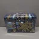 87Pcs Christmas Ball Ornaments Set, Assorted Shatterproof Hanging Tree Decorative for Xmas Tree Holiday Party and Home Decor (Blue & Gold)