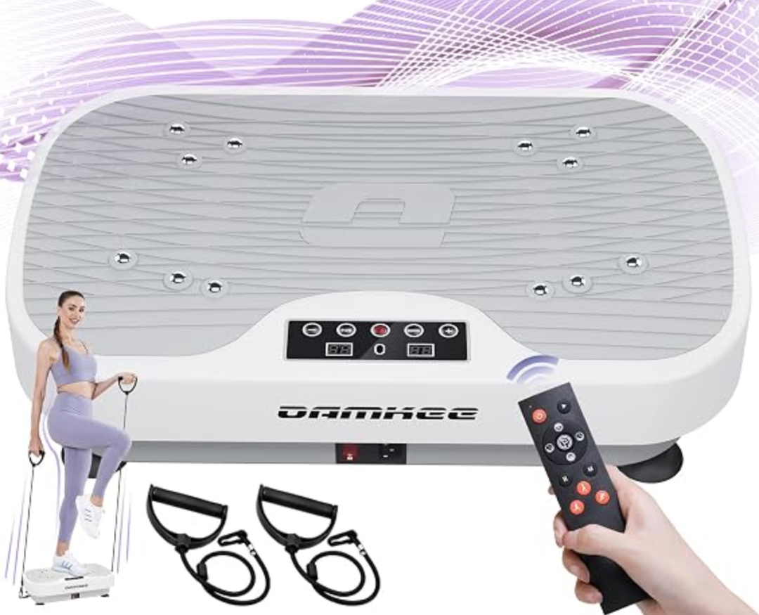 Vibration Plate Exercise Machine, Power Waver Vibration Plate Platform for Lymphatic Drainage, 9 Modes Whole Body Workout Vibrating Fitness Platform for Weight Loss & Shaping (A-2)