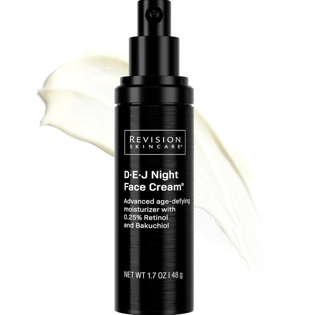 Revision Skincare DEJ Night Face Cream, Anti Aging Moisturizer, Antioxidant Rich with Retinol and Bakuchiol (1.7 Ounce (Pack of 1))