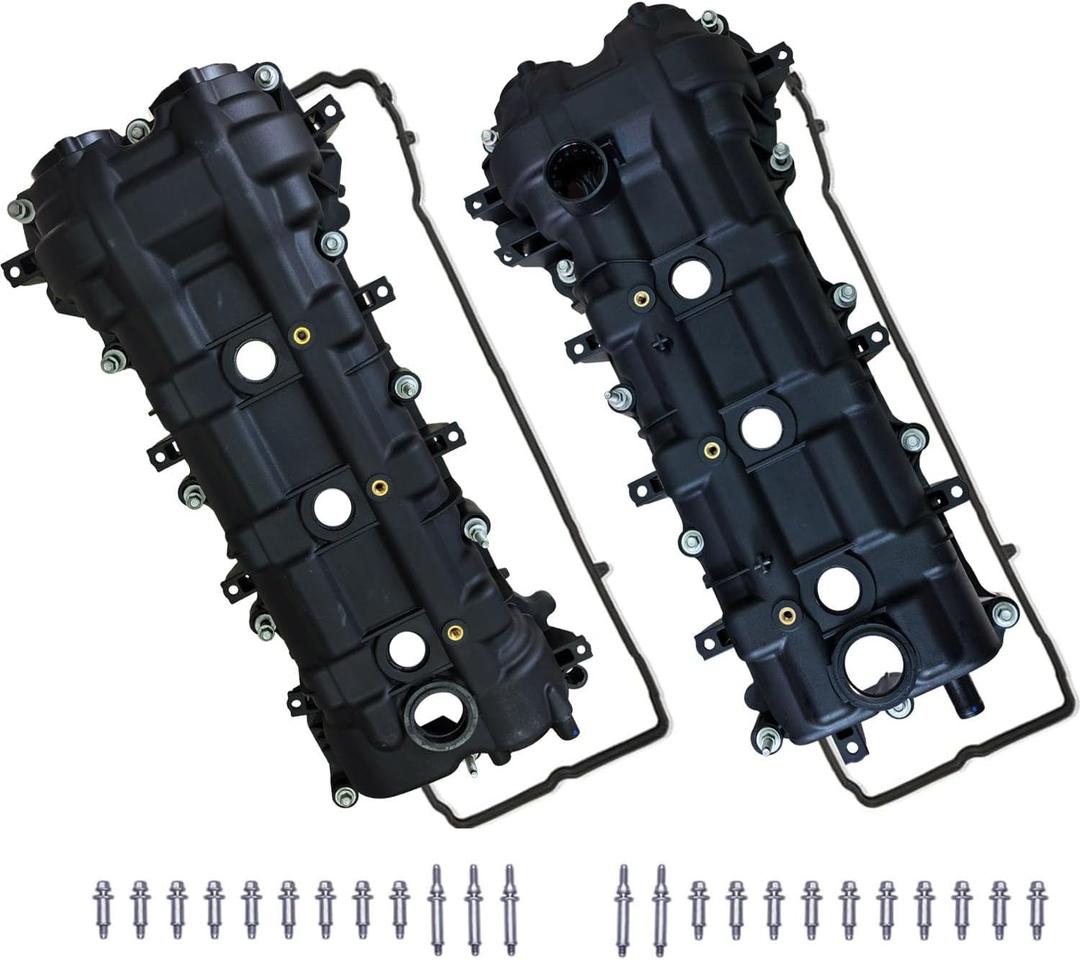 Engine Valve Covers Compatible with 2011-2019 Chrysler Jeep Grand Cherokee Dodge Ram 1500 3.6L Direct Replace Part # 5184069AN, 5184068AN, 264-939, 264-938