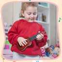 15 Pcs Kids Toy Guitar 10 Inch Mini Classical Ukulele Guitar Toy Beginner Rhyme Developmental Musical Instrument Toddlers Ukulele Guitar Cute Guitar Toy for Toddler Educational Toy Supplies