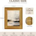 11x14 Picture Frame Matte Gold,Simple Photo Frame 2.5inch Wide Lines