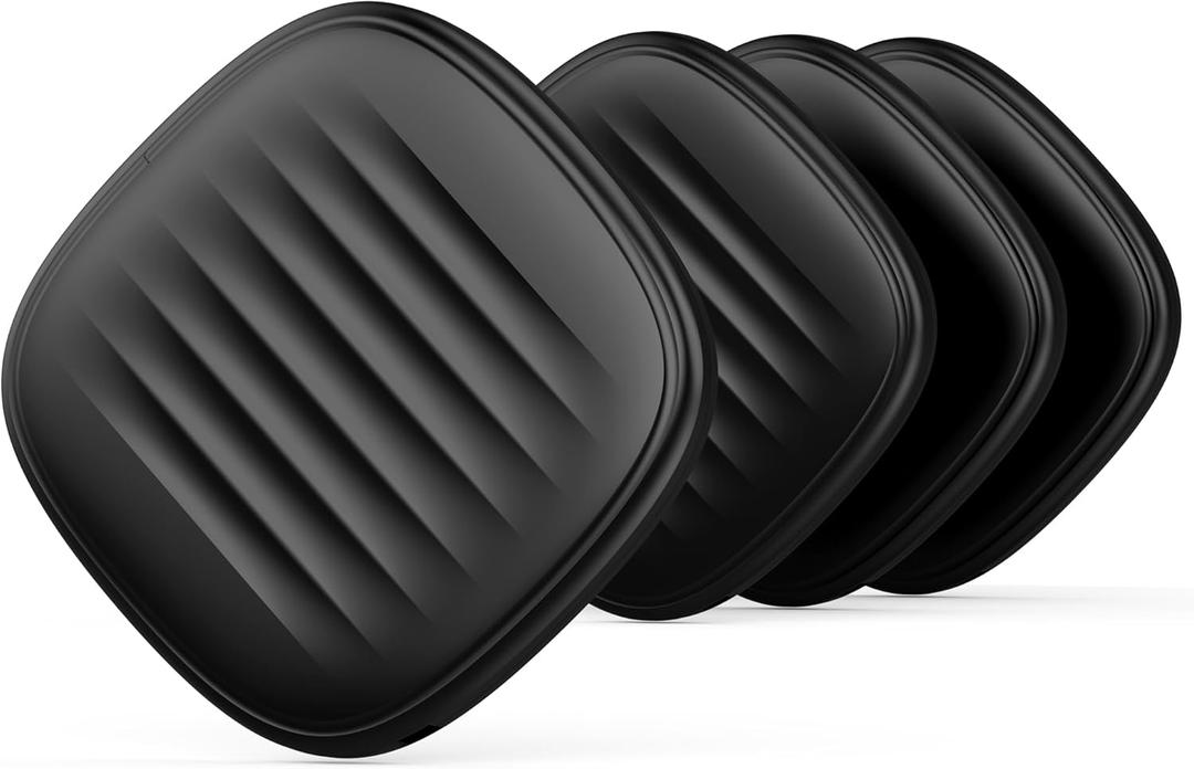 Air Tracker Tags-4 Pack: Bluetooth Tracker Work with Apple Find My (iOS only), Smart Tag Keys Finder Tracking Tags and Item Locator for Luggage Tracker, Bags, Kids, Pets, Wallet, Travel