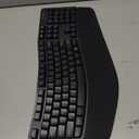 Amazon Basics Ergonomic Wireless Keyboard and Mouse Combo with Wrist Rest, Plug and Play, 2.4 GHz USB, Easy to Use, Black