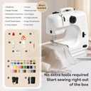 Portable Tabletop Beginner Mini Sewing Machine for Home Use, Compact and Easy-to-Use Sewing Machine for Quick Repairs, DIY Crafts and Alterations, Giftable Sewing Machine for Beginners (black)
