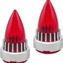 Motorcycle Bullet Turn Signals' Lens Covers 2 Pack, Red Rear Tail Light Lense Universal fit Harley Softail Street Glide Sportster Dyna Fatboy Heritage Deluxe Bikes Accessories (Red Lens/Chrome)