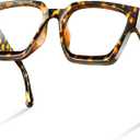 livho Oversized Eyewear Frame for Woman and Men - Rectangle Fashion Glasses for Computer, Chic Preppy Frame