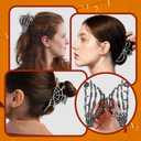 3 PCS Large Halloween Bat Hair Claw Clip for Women, Spooky Barrette Gothic Hair Accessories for Halloween Christmas Gifts Party Supplies (B)