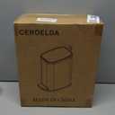 CEROELDA Small Bathroom Trash Can with Lid Soft Close-5L/1.3 Gal Stainless Steel Garbage Can-Step Pedal Wastebasket Slim Trash Bin for Office, Bedroom, Toilet, Live Room-White