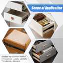 12 inch Drawer Slides 4 Pairs (8pcs) Full Extension Ball Bearing Drawer Rails Side Mount 3 fold Metal Dresser Runners for File Cabinet Trash Can Kitchen Wardrobe Glides 12" Black 100 LB Capacity
