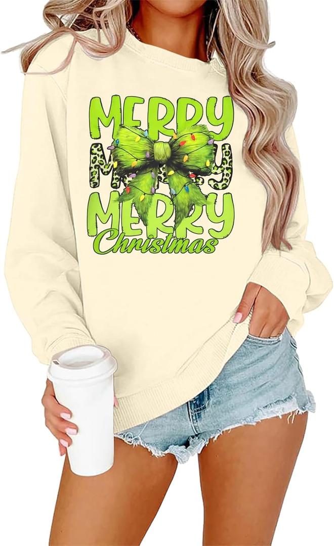 LUKYCILD Christmas Sweatshirts For Women Xmas That's It I'm Not Going Sweatshirt Holiday Winter Long Sleeve Shirt (XL)