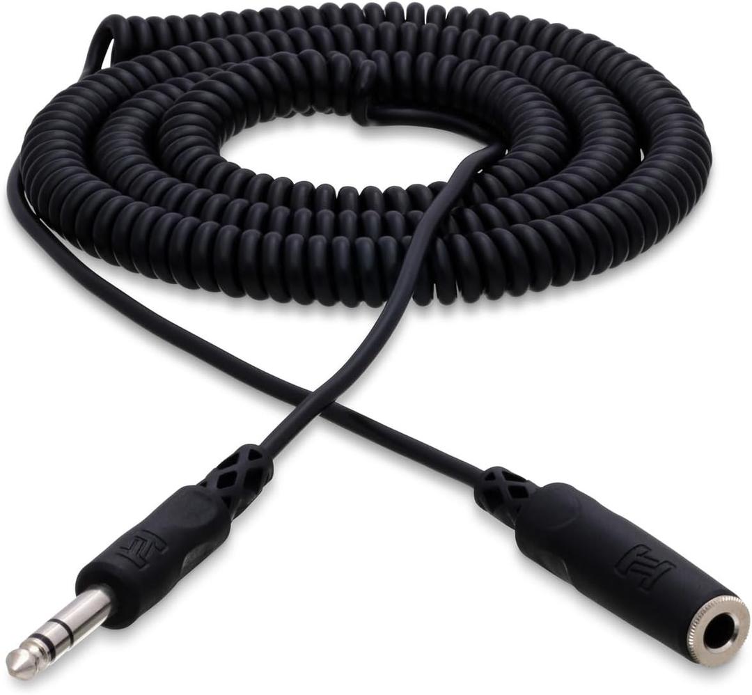 Hosa HPE-325C 1/4 Inch TRS to 1/4 Inch TRS Headphone Extension Cable, 25 Feet