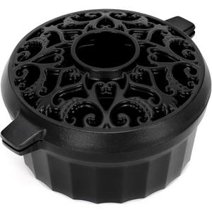 Wood Stove Steamer - Rust Resistant Cast Iron Humidifier Pot with Three-Layer Porcelain Coating for Woodstove, Indoor Fireplace Steamer for Dry Winter, Decorative, 2.7 Quart-Black