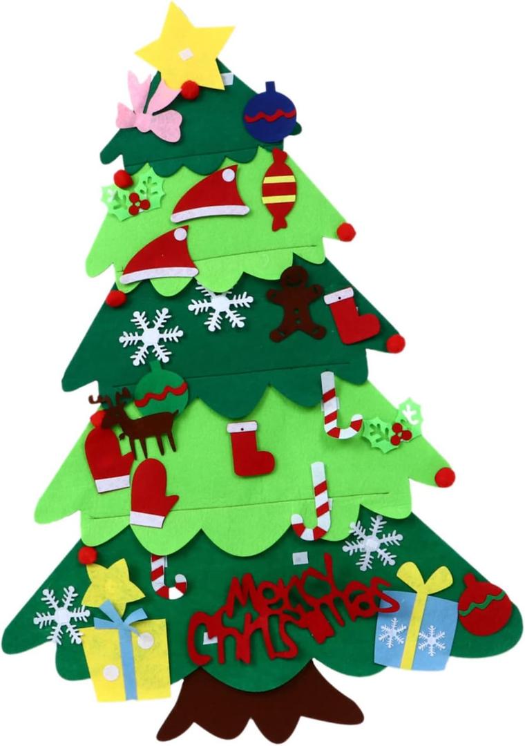 Ciieeo 1pc Christmas Tree Kit for Boy Girl Creative Handmade Table Decor Accessories Lights Educational Ornament for Fun Skill Development for Holiday Crafting