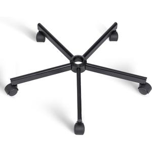 Criss Cross Home Office Swivel Chair Base  Durable, Steady and Easy Installation  Perfect for Criss Cross and Cross Legged Chairs with Replacement Casters (Black,Base+Wheel)