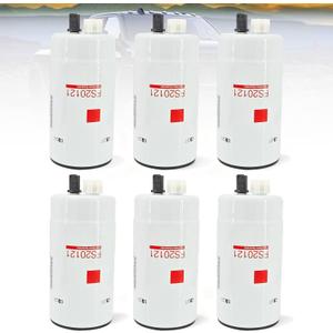 FS20121 Fuel Water Separator Cartridge (6 Pack) Compatible with Cummins B6.7 L9 QSB QSL Stage V Engines 10 Micron High Efficiency Replacement Filter, 5444245 5528103