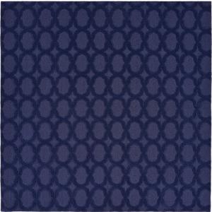 Garland Rug Garden Trellis 6 ft. x 6 ft. Square Indoor/Outdoor Area Rug Outdoor Waterproof Rug for Patio, Camping Rugs, RV, Porch, Deck, Camper, Balcony, Backyard for High-Traffic Areas, Navy Blue