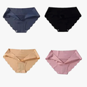 4 Pcs/Lot Seamless Panties For Women Panties Silk Female Underwear Soft Thin Light Panti Culotte Femme Underpants Size L