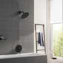 Black Shower Head And Faucet Set Complete With Valve Shower Fixtures With 6 Inch High Pressure Rain Shower Head Trim kit Regaderas Para bBao Modernas