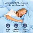 Standard Pillow Cases Set of 2 - Soft Hotel Quality Pillowcase Covers - Comfy & Wrinkle Free - Stain and Fade Resistant - Machine Washable Pillow Protectors - 2 Piece Set - Standard, 21 - Baby Blue, 2